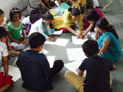 Kids Engaged In Art Activity